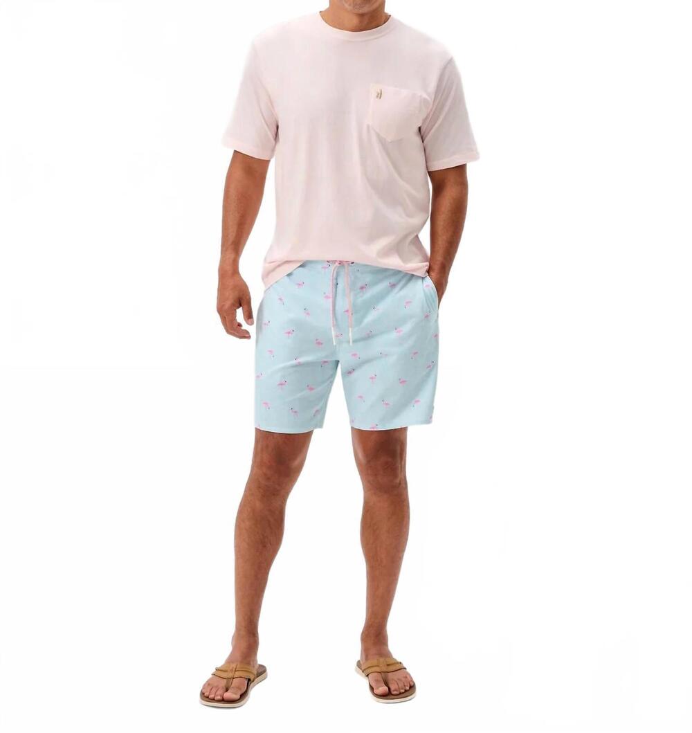 NEW JOHNNIE-O caladesi half elastic 7" surf shorts in sardinia